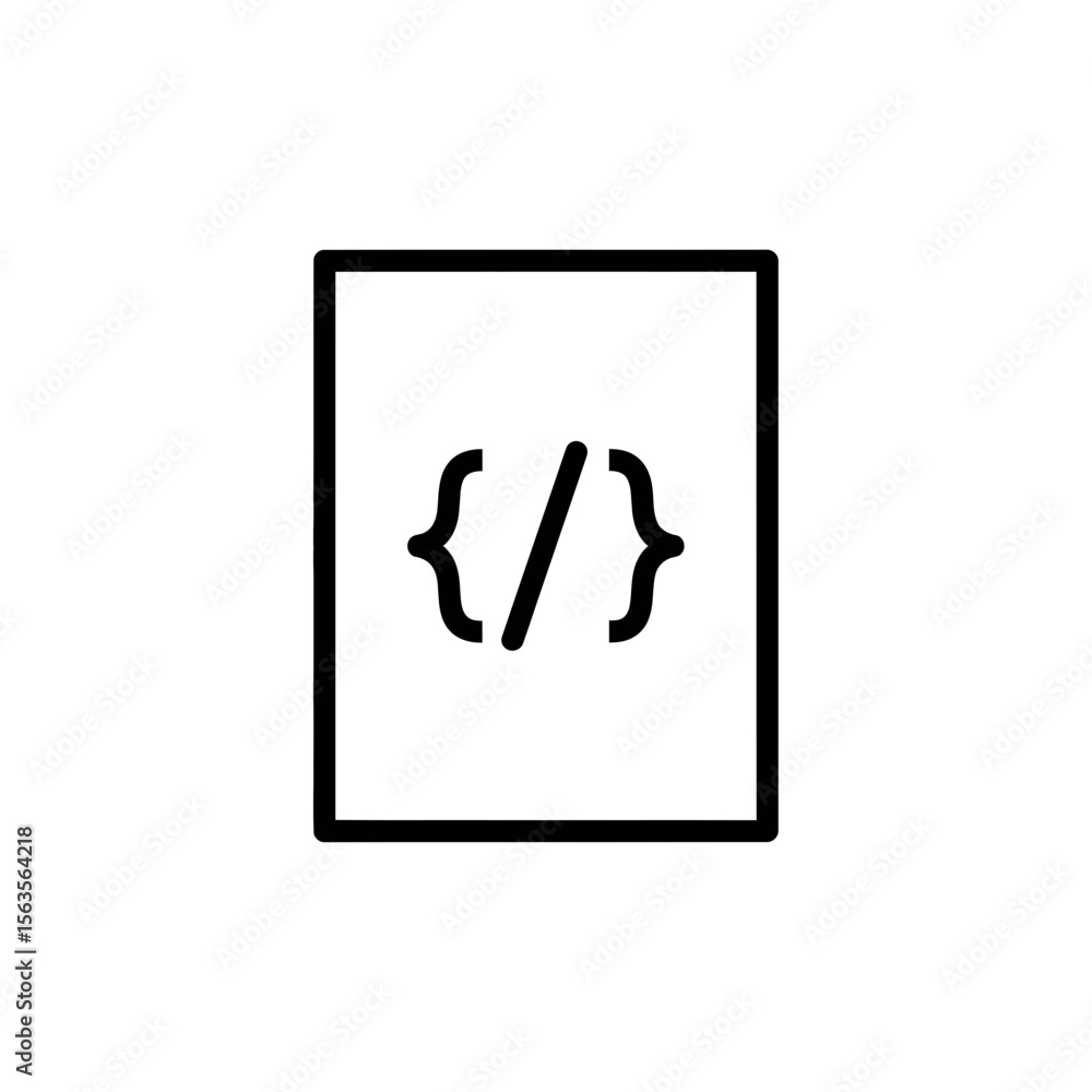 Poster vector icon representing gaming development in a minimalistic style