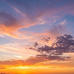 Fototapeta premium Colorful Twilight Sky with Clouds