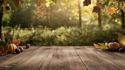 Thanksgiving or fall background with copy space