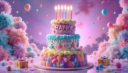 Vibrant Birthday Celebrations: Cakes, Balloons, and Festive Decorations