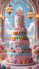Vibrant Birthday Celebrations: Cakes, Balloons, and Festive Decorations