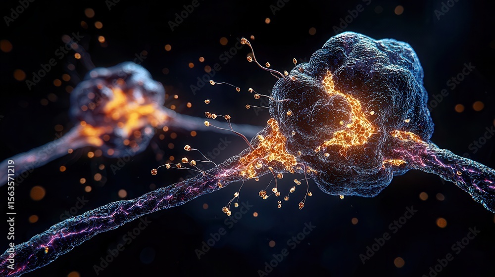 Poster neural synapse simulates communication