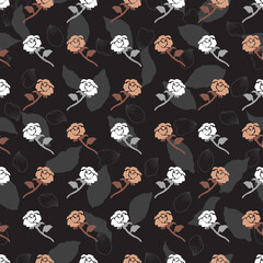 Midnight Rose Abstract Botany Reverie Pattern can be use for background, apparel, and template design