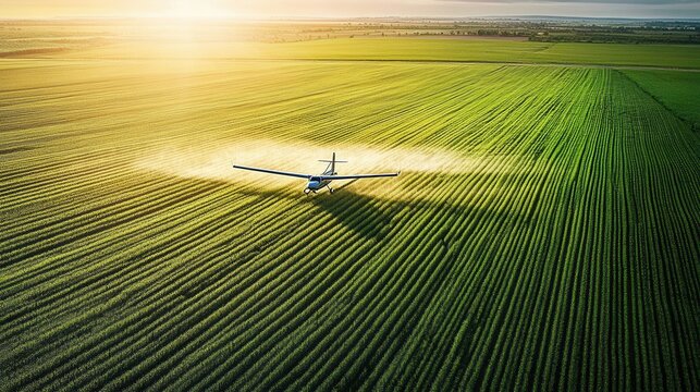 Aerial application over farm field