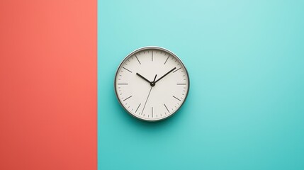 Minimal clock icons showing day-night cycle for work and rest, harmony in business lifestyle concept