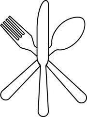 Tablespoon Table knife, Fork And Plate Dinner Set Vector Eatery symbol Kitchen utensil Tableware serving sign