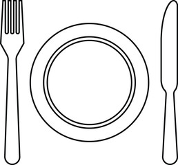 Tablespoon Table knife, Fork And Plate Dinner Set Vector Eatery symbol Kitchen utensil Tableware serving sign