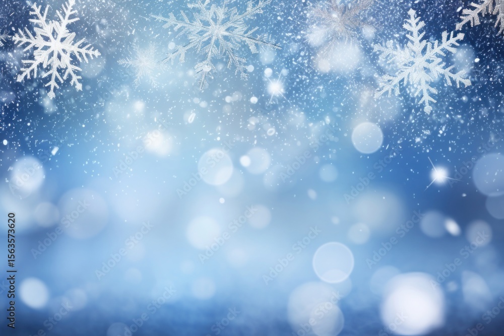 Poster bokeh light snowflakes background lights bokeh lights.