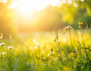 Blurred Meadow – Soft Natural Background with Grass