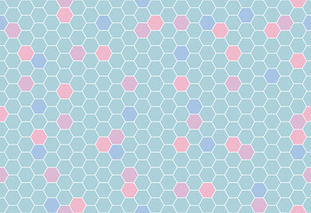 Aesthetic honeycomb hexagonal background in green