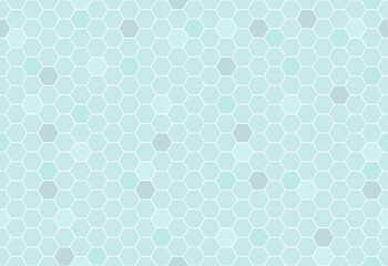 Aesthetic honeycomb hexagonal background in green