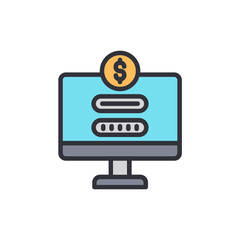 Online Financial Security Concept Displayed On A Computer Screen