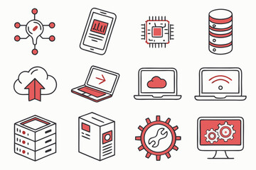 business and finance icons set