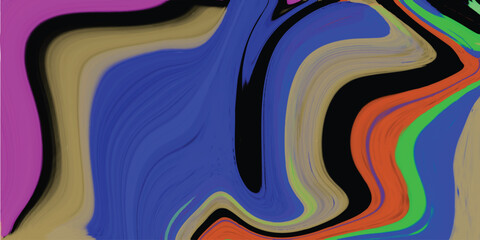 Abstract swirls of vibrant colors artistic liquid flowing design with smooth textured surfaces perfect for creative backgrounds