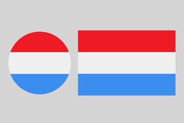 Set of Luxembourg flag . Luxembourg flag icon. Luxembourg flag badge. Luxembourg flag. Luxembourg flag stamp,	