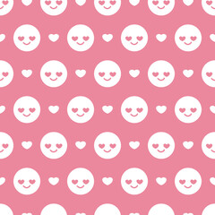 Love in the Air Adoring Emoticons Seamless Heart can be use for background and apparel design