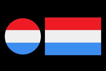 Set of Luxembourg flag . Luxembourg flag icon. Luxembourg flag badge. Luxembourg flag. Luxembourg flag stamp,	