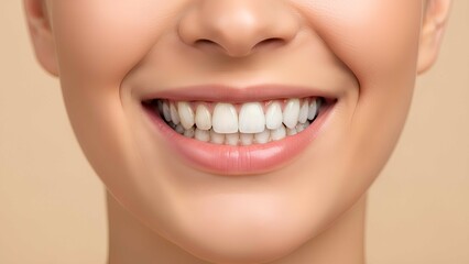 Obraz premium Before and after cosmetic teeth whitening. Split face comparison showing dental transformation and brighter smile.