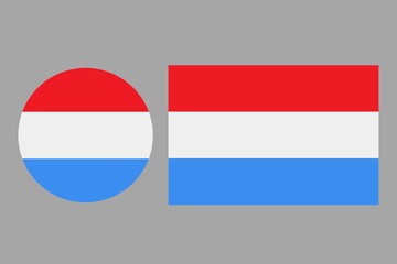 Set of Luxembourg flag . Luxembourg flag icon. Luxembourg flag badge. Luxembourg flag. Luxembourg flag stamp,	
