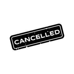 Minimal cancelled stamp vector icon in monochrome style