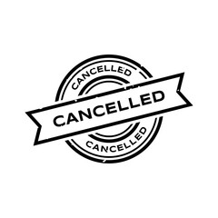 Obraz premium Minimal cancelled stamp vector icon in monochrome style