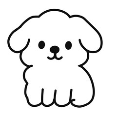 vector illustration of cartoon dog