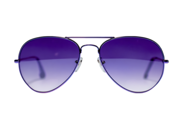 Stylish purple gradient aviator sunglasses.