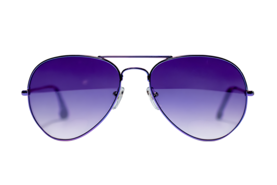 Stylish purple gradient aviator sunglasses.