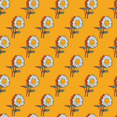 Vibrant Sunflowers Summer Garden Vector Pattern can be use for background, apparel, and template design