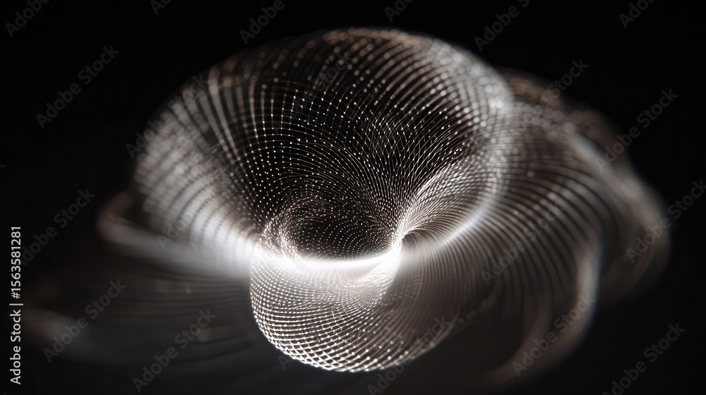 Aufkleber abstract spiral design with interconnected points.