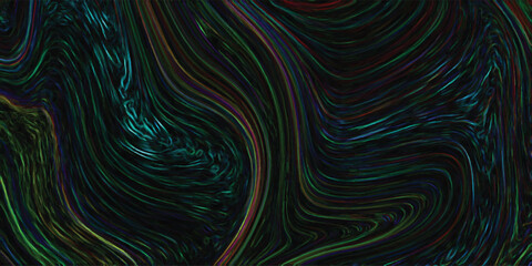 Abstract swirling lines in a palette of greens blues and browns creates a textured and organic composition for backgrounds and design elements