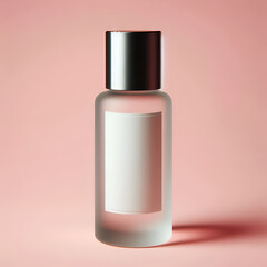Minimalist Serum Bottle Display on Clean Background