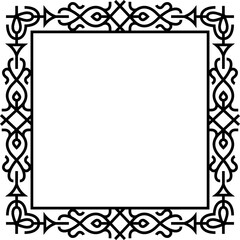 Abstract ethnic square frame design