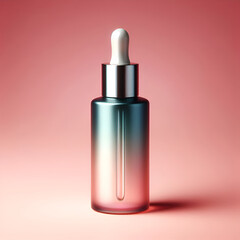 Minimalist Serum Bottle Display on Clean Background
