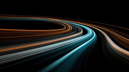 Fototapeta premium Abstract design of curving lines in varying shades of color.