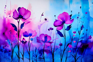 Bloom Fantasy – Abstract Watercolor Flowers