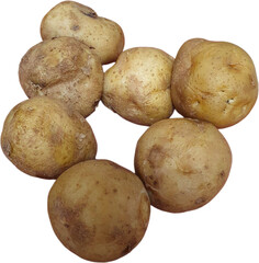 Potatoes isolated on white background