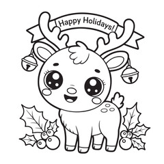 cute candle with holly bold & easy cute christmas coloring page,  Whimsical Gingerbread House Coloring Pages for Kids & Adults, Christmas Coloring Pages, bold & easy cozy winter coloring book pages, 