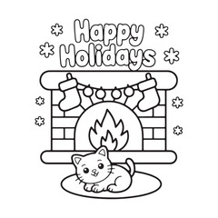cute candle with holly bold & easy cute christmas coloring page,  Whimsical Gingerbread House Coloring Pages for Kids & Adults, Christmas Coloring Pages, bold & easy cozy winter coloring book pages, 