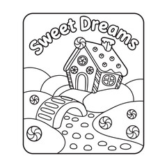 cute candle with holly bold & easy cute christmas coloring page,  Whimsical Gingerbread House Coloring Pages for Kids & Adults, Christmas Coloring Pages, bold & easy cozy winter coloring book pages, 