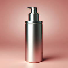 Minimalist Serum Bottle Display on Clean Background