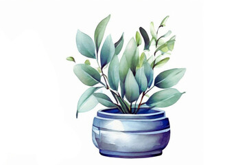 Serene Candlelight with Eucalyptus Leaves