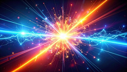 Fototapeta premium Abstract Explosion Of Colorful Energy