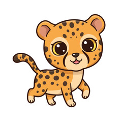 Vector illustration of Leopard leopard wildlife animal vector