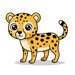 Vector illustration of Leopard leopard wildlife animal vector