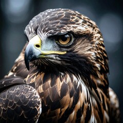 Obraz premium detailed close up image of a beautiful hawk