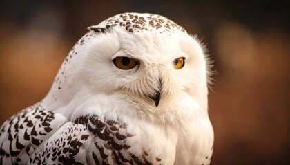Obraz premium detailed close up image of a beautiful white owl
