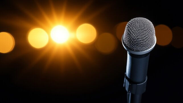 Movie award podium on a stage bathed in red spotlight close up on cinematic elegance theme of winner announcements realistic Multilayer film festival backdrop. A glamorous ceremony