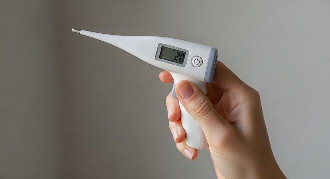Digital Thermometer Accurate Temperature Readings in Hand