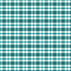 Naklejka premium Seamless Teal and White Plaid Pattern Background